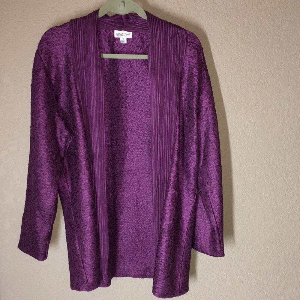 Cold water Creek- Plum purple swing Jacket / blazer size 1X plus size